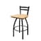 Holland Bar Stool Co 25" Low Back Swivel Counter Stool, Pewter Finish, Nat Maple Seat 41125PWNatMpl - alternate 1